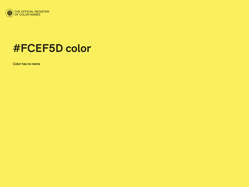 #FCEF5D color image