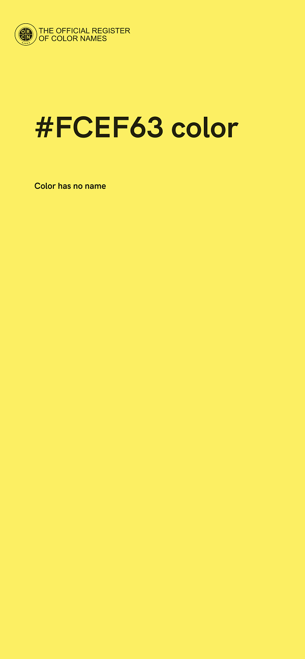 #FCEF63 color image