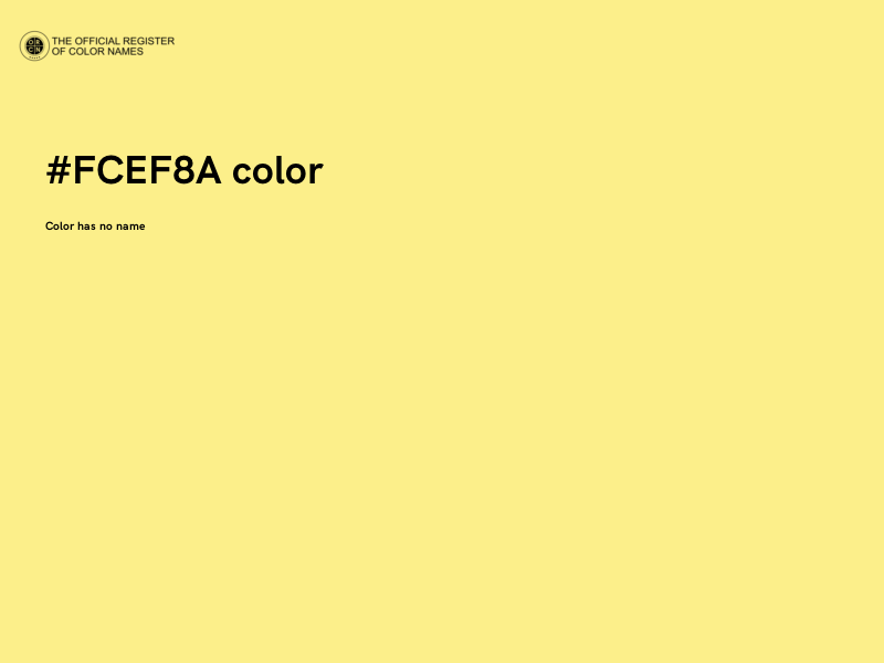 #FCEF8A color image