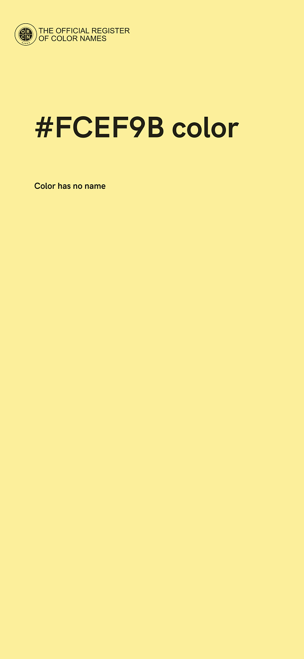 #FCEF9B color image