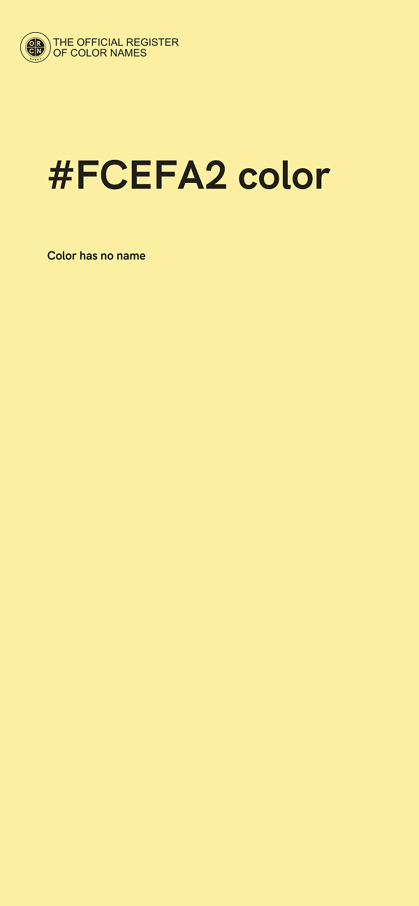 #FCEFA2 color image