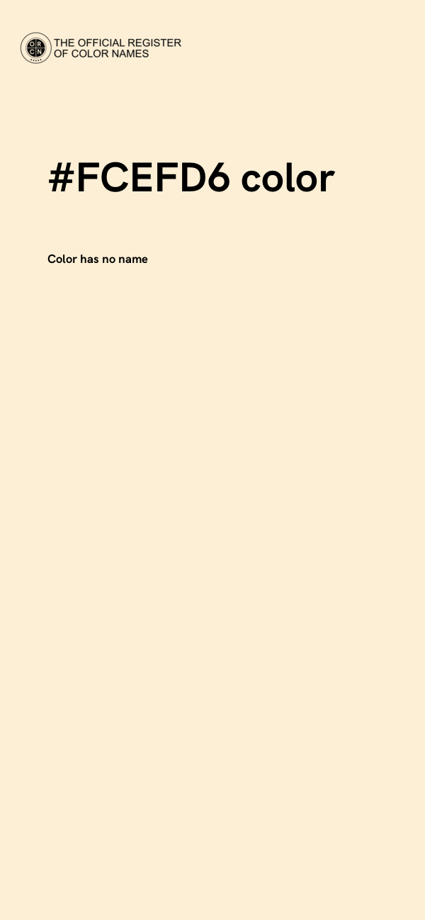 #FCEFD6 color image