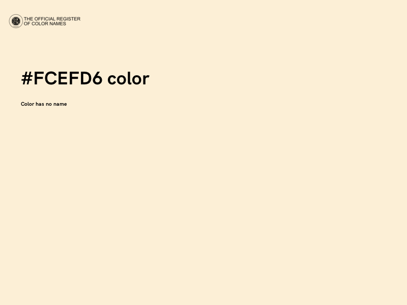 #FCEFD6 color image