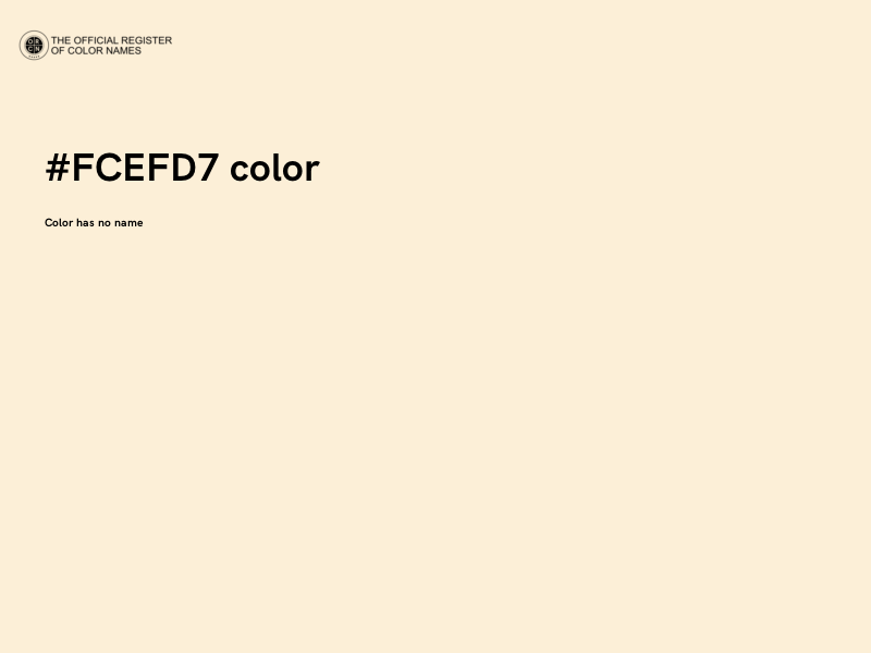 #FCEFD7 color image