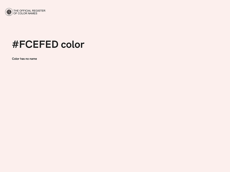 #FCEFED color image