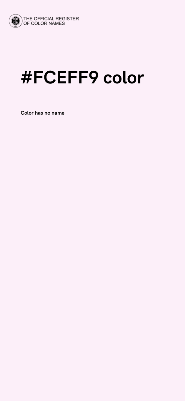 #FCEFF9 color image