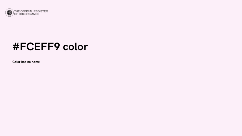 #FCEFF9 color image