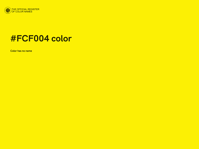 #FCF004 color image