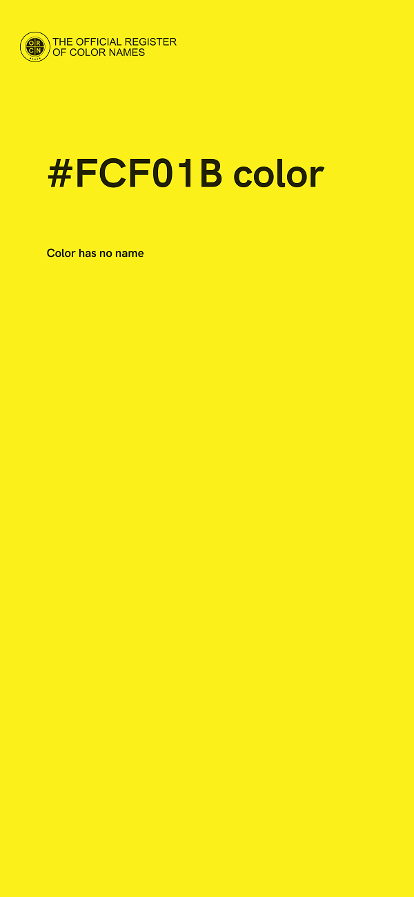 #FCF01B color image