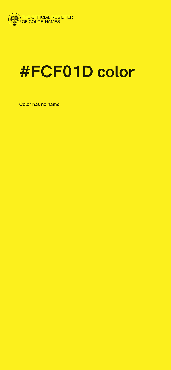 #FCF01D color image
