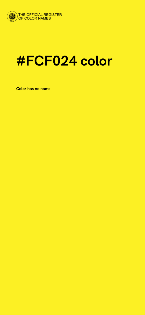 #FCF024 color image