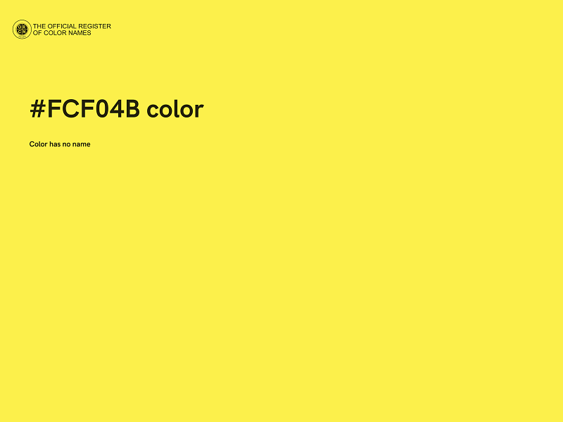 #FCF04B color image