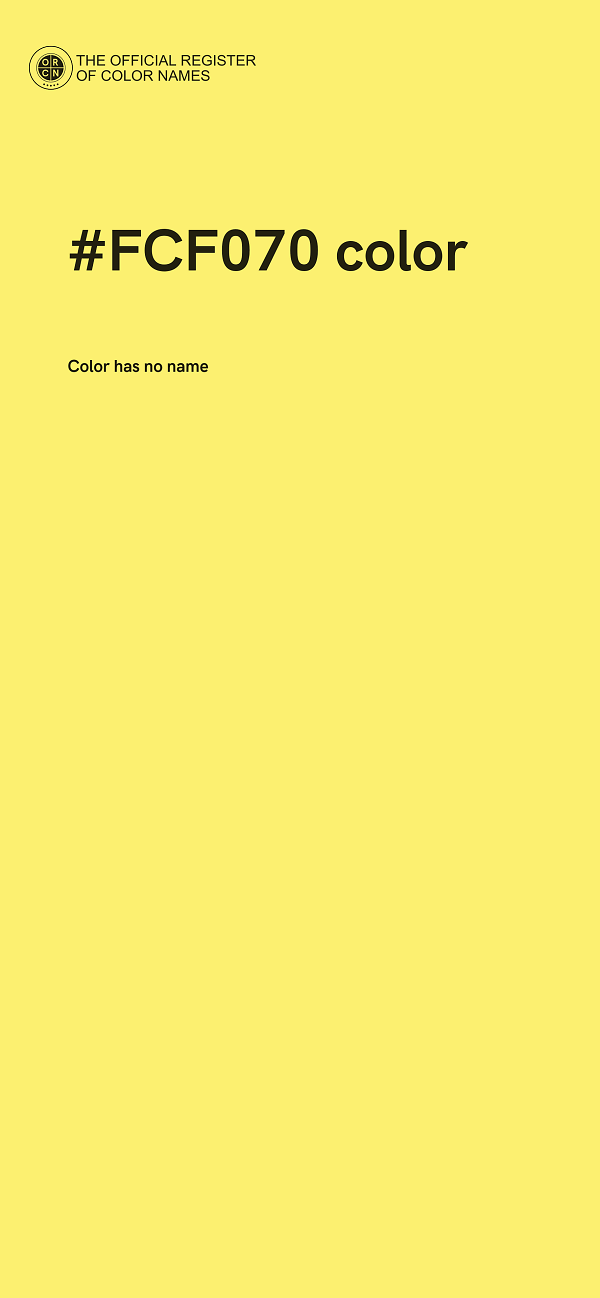 #FCF070 color image