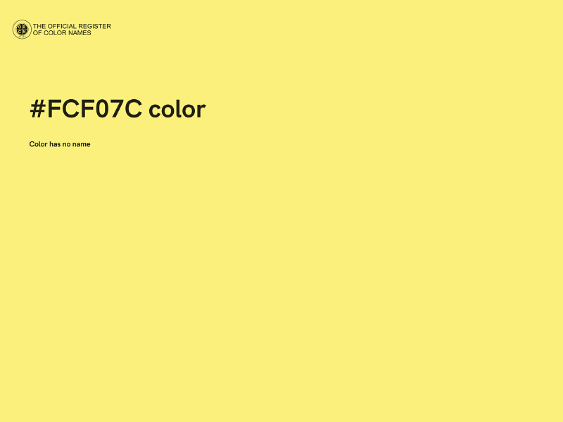 #FCF07C color image