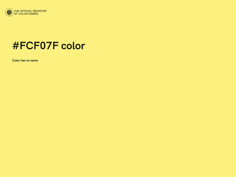 #FCF07F color image