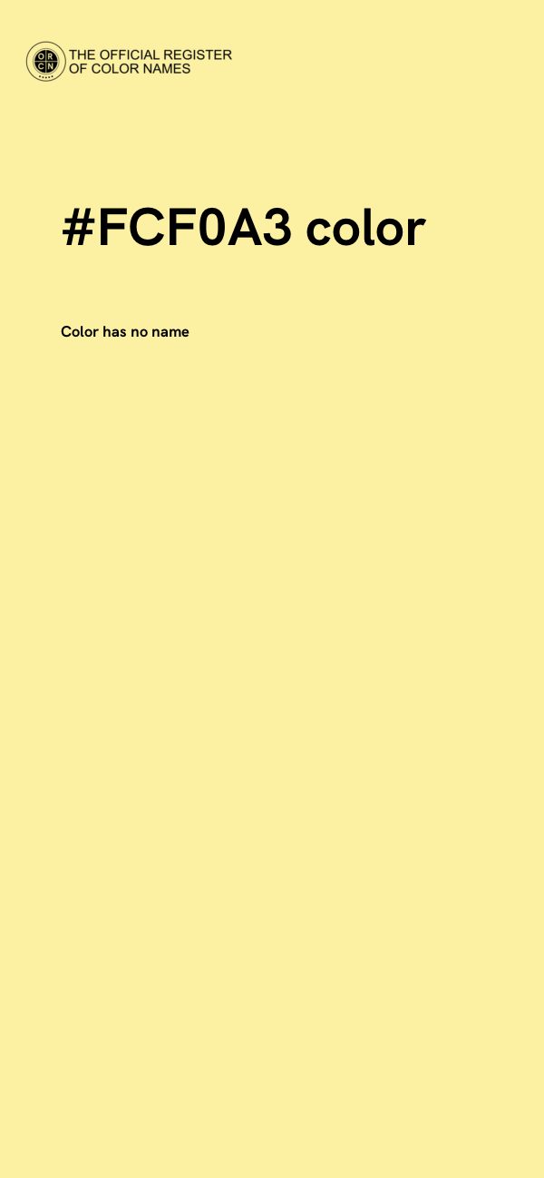 #FCF0A3 color image