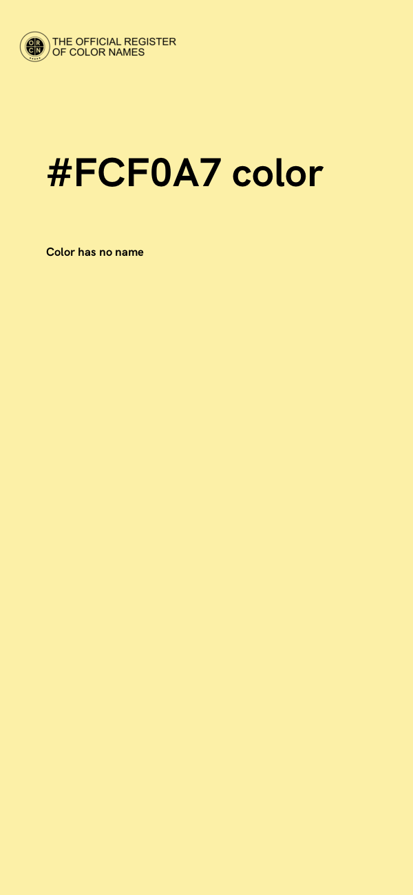 #FCF0A7 color image