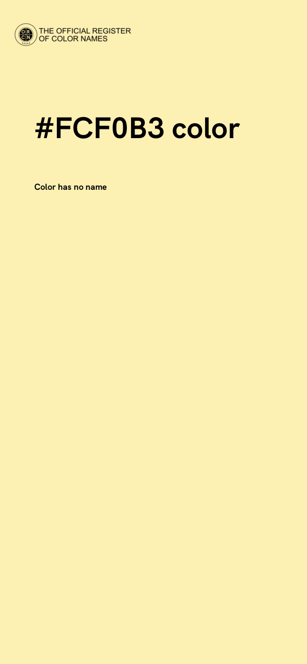 #FCF0B3 color image