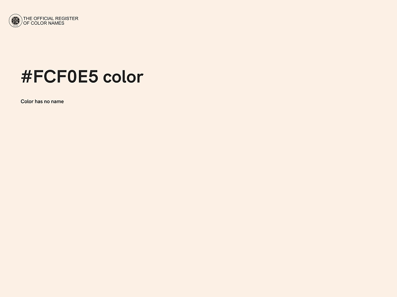 #FCF0E5 color image