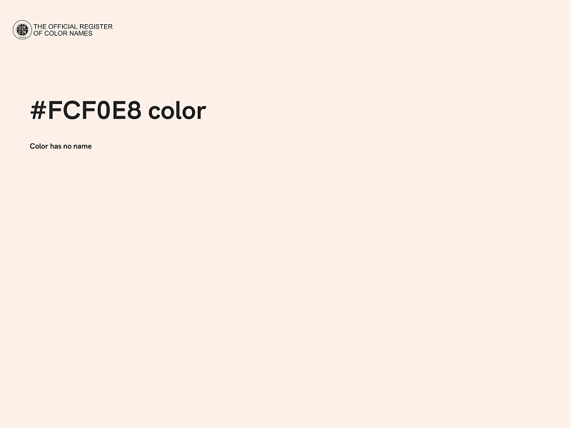 #FCF0E8 color image