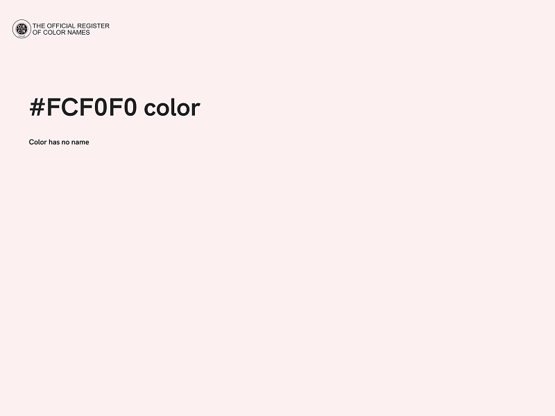 #FCF0F0 color image