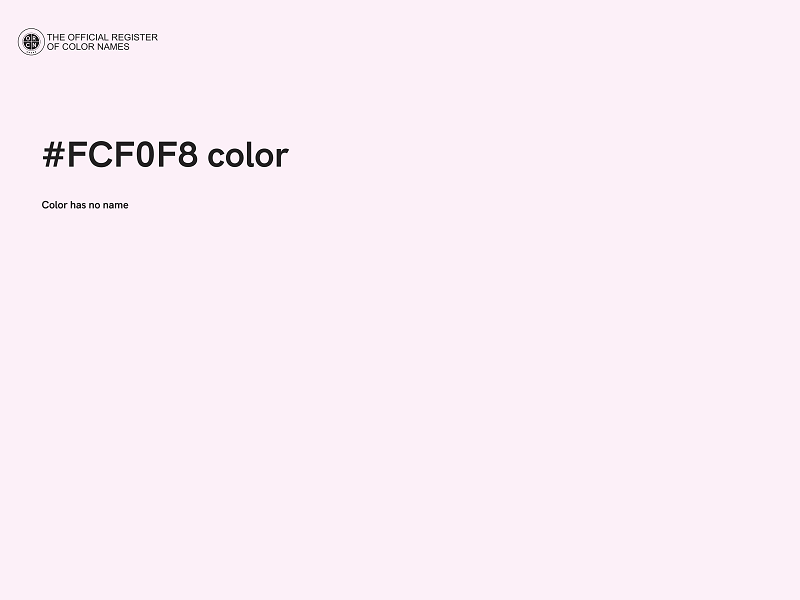 #FCF0F8 color image