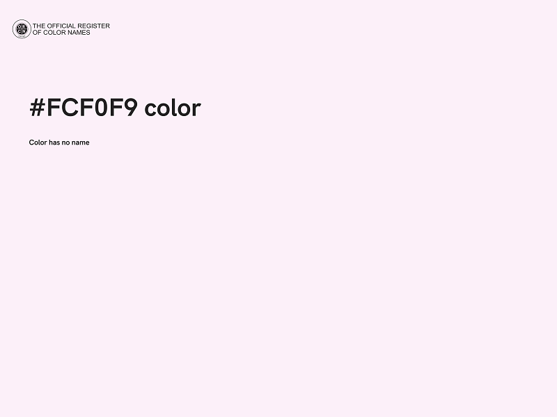 #FCF0F9 color image
