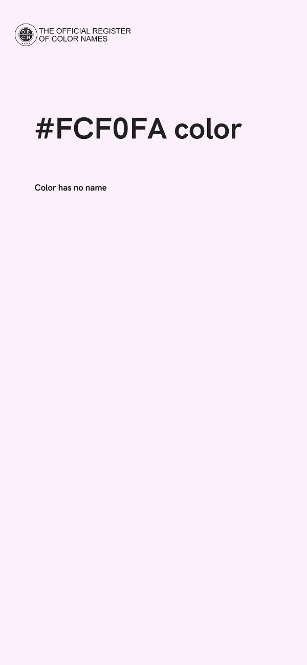 #FCF0FA color image