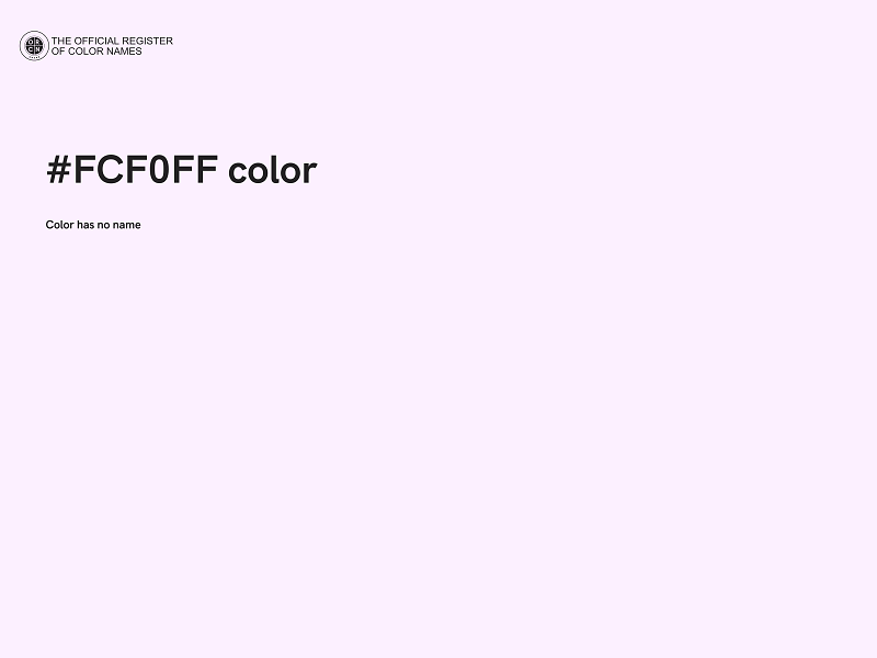 #FCF0FF color image