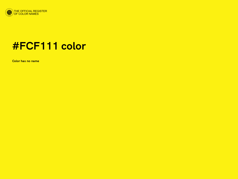 #FCF111 color image