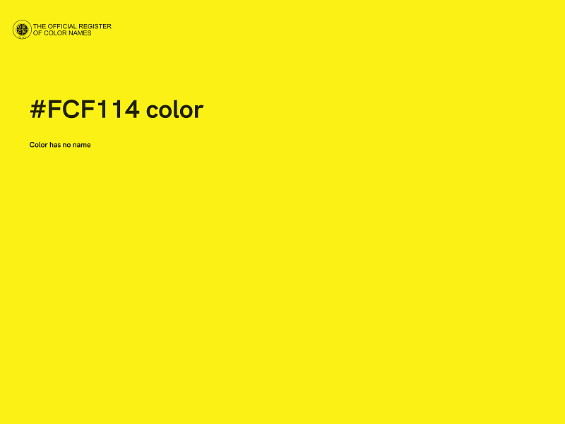 #FCF114 color image
