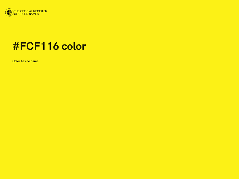 #FCF116 color image