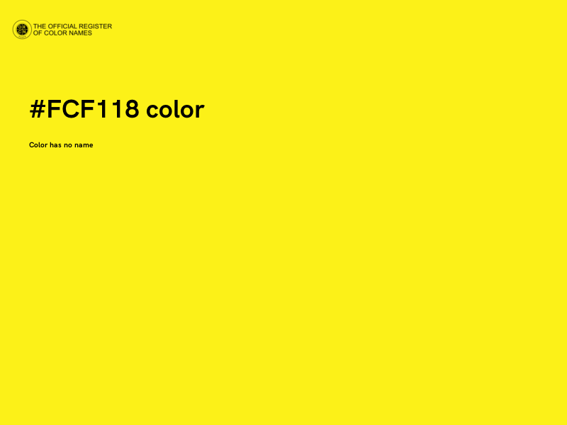 #FCF118 color image