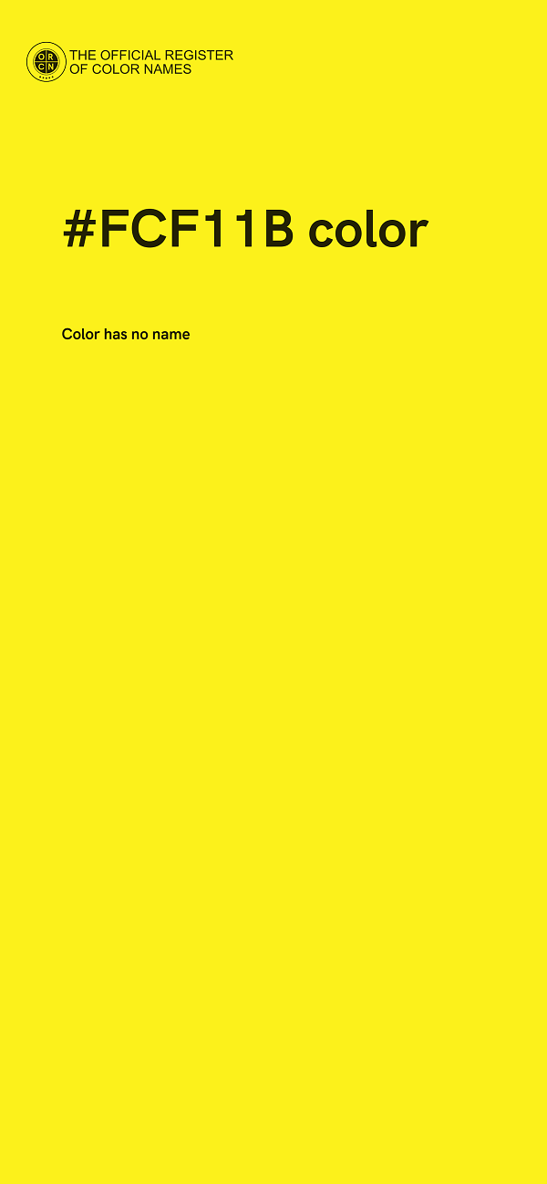 #FCF11B color image
