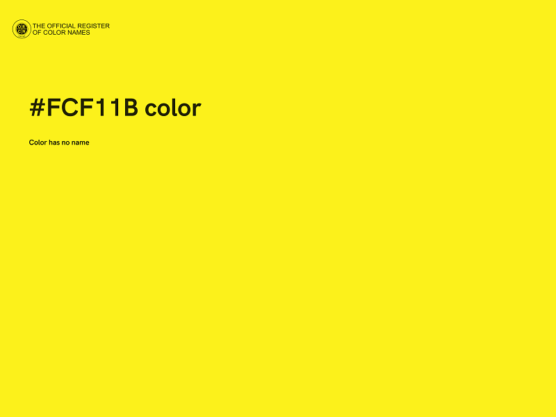 #FCF11B color image