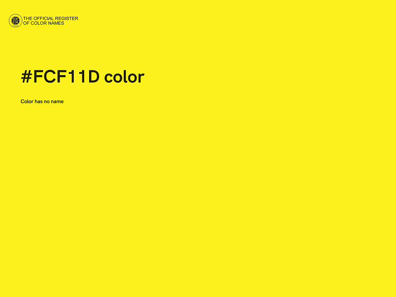 #FCF11D color image