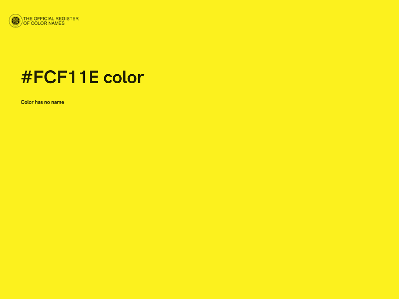 #FCF11E color image