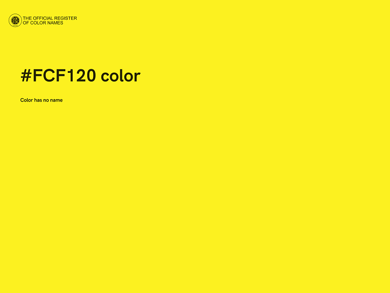 #FCF120 color image