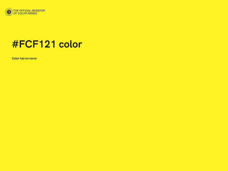 #FCF121 color image