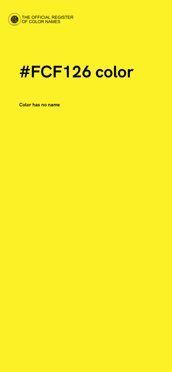 #FCF126 color image
