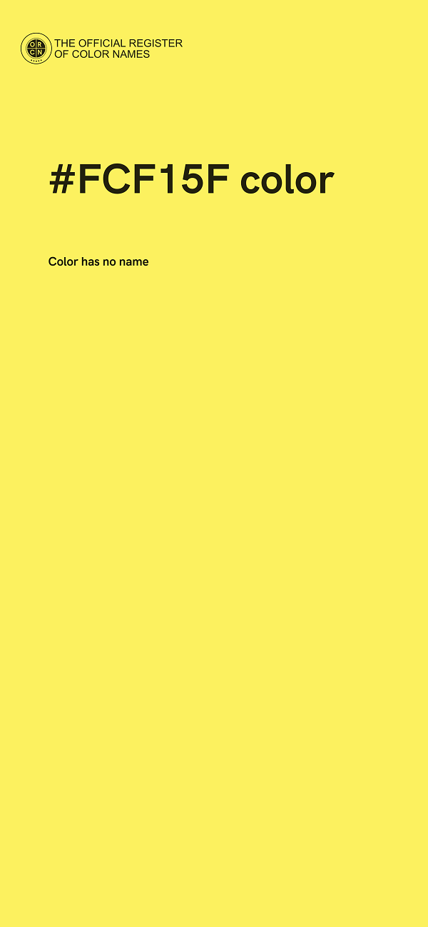 #FCF15F color image