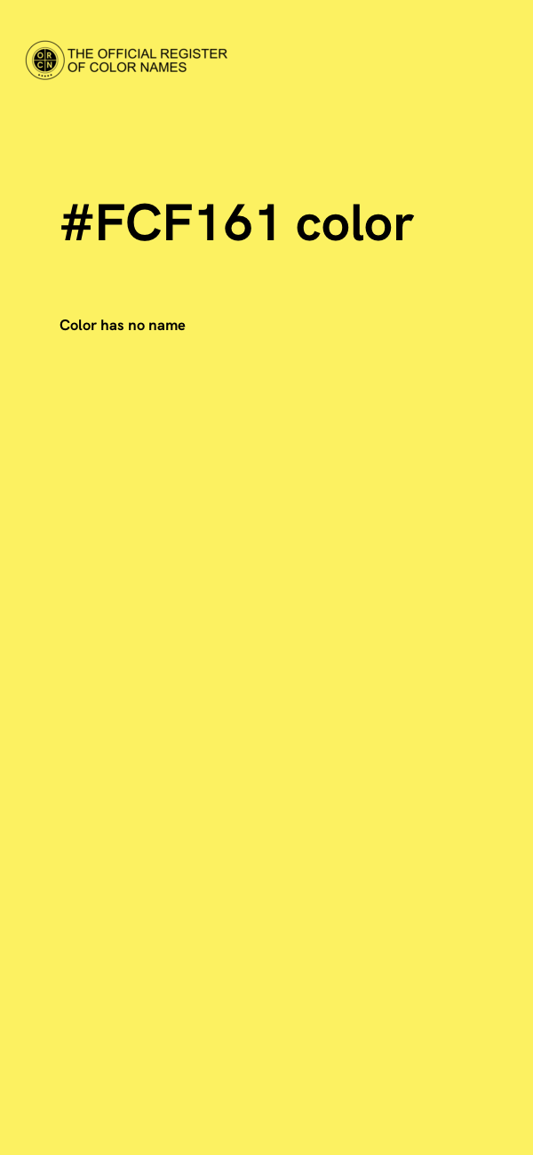 #FCF161 color image