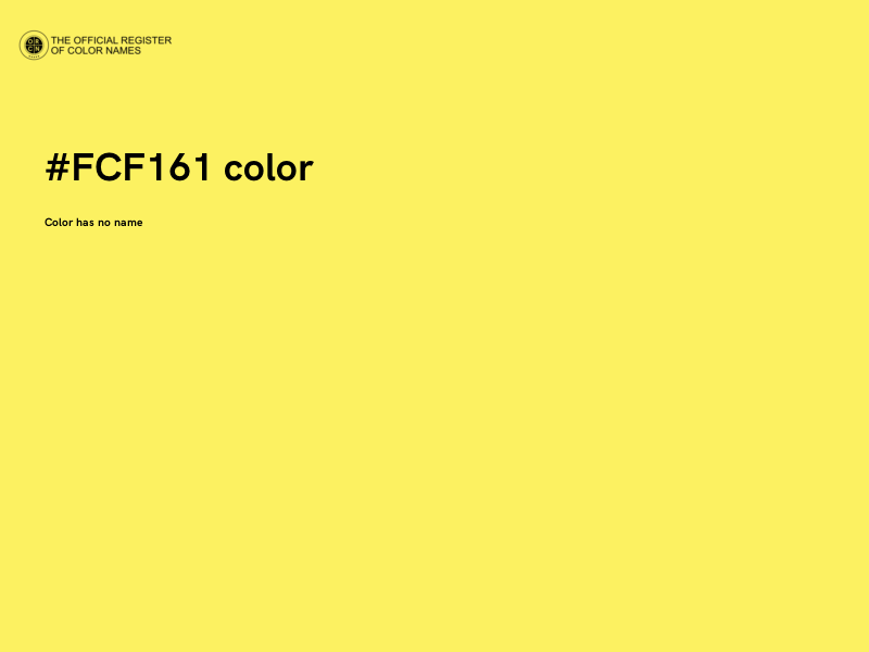 #FCF161 color image