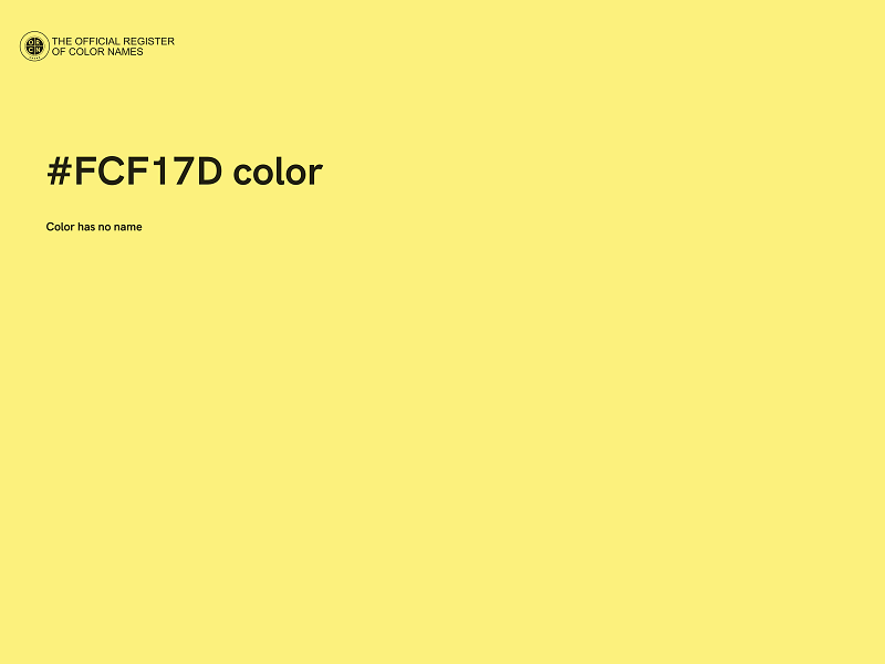 #FCF17D color image