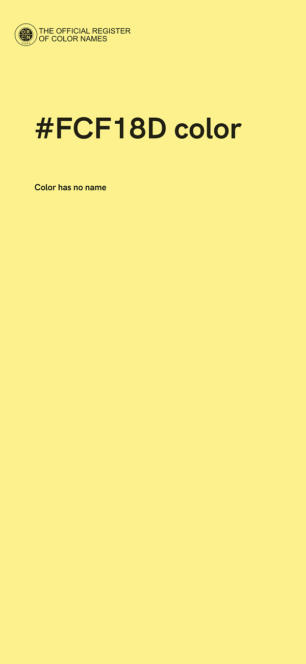 #FCF18D color image
