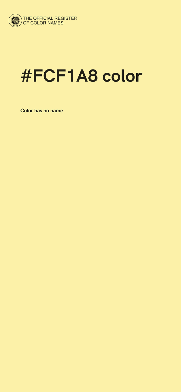 #FCF1A8 color image