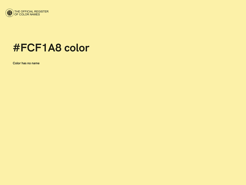 #FCF1A8 color image
