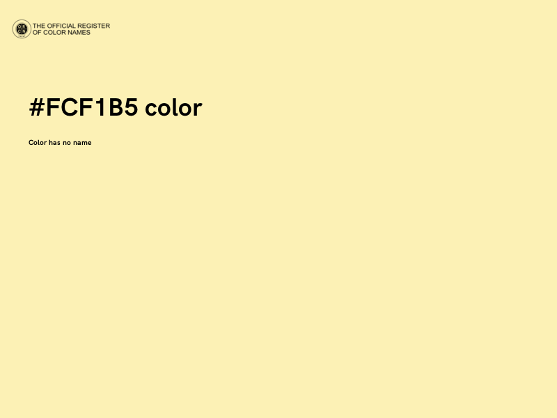 #FCF1B5 color image
