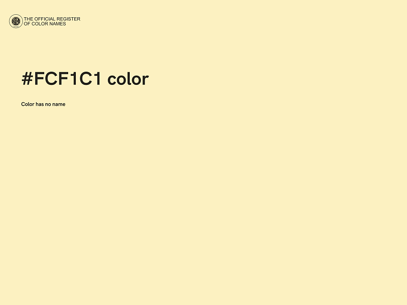 #FCF1C1 color image