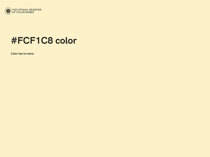 #FCF1C8 color image